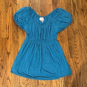 Boho Flowy Tunic Top with Flutter Sleeve